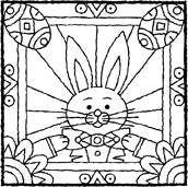 stained glass easter bunny